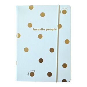 KATE SPADE NEW YORK ~ "Favorite People" Address Book ~ Gold Dot w/ Script ~ NEW
